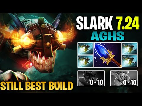 Slark 7.24 AGHS Still Best Build In META | Dota2 Slark Gameplay 7.24 Patch