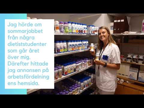 Sommarjobb för dietiststudenter - Linnéa Sjösten och Torsten Sällström – Nyköping lasarett