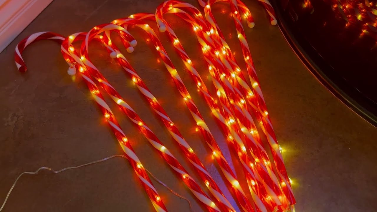 Christmas Candy Cane Pathway Markers Showcase