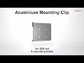 Delock Montageset Aluminium Clip 54 mm für Hutschiene