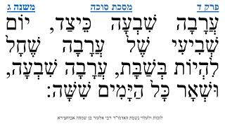 מסכת סוכה פרק ד משנה ג