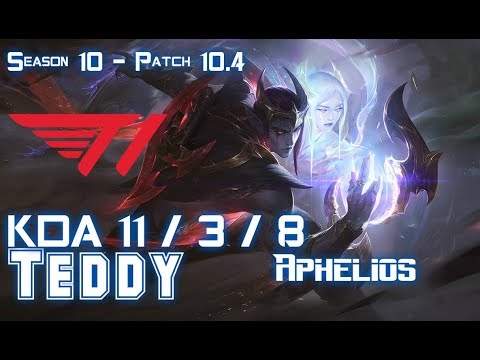 T1 Teddy APHELIOS vs MISS FORTUNE ADC - Patch 10.4 KR Ranked