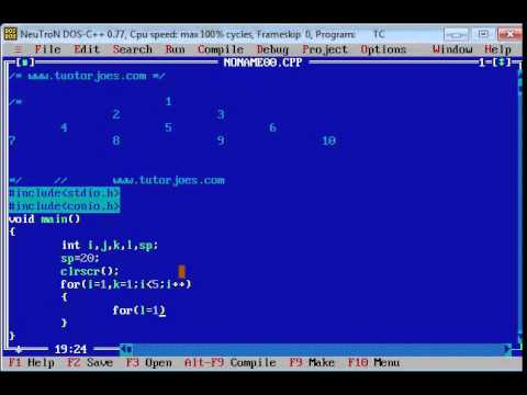 Triangle Pattern In C Program Tamil