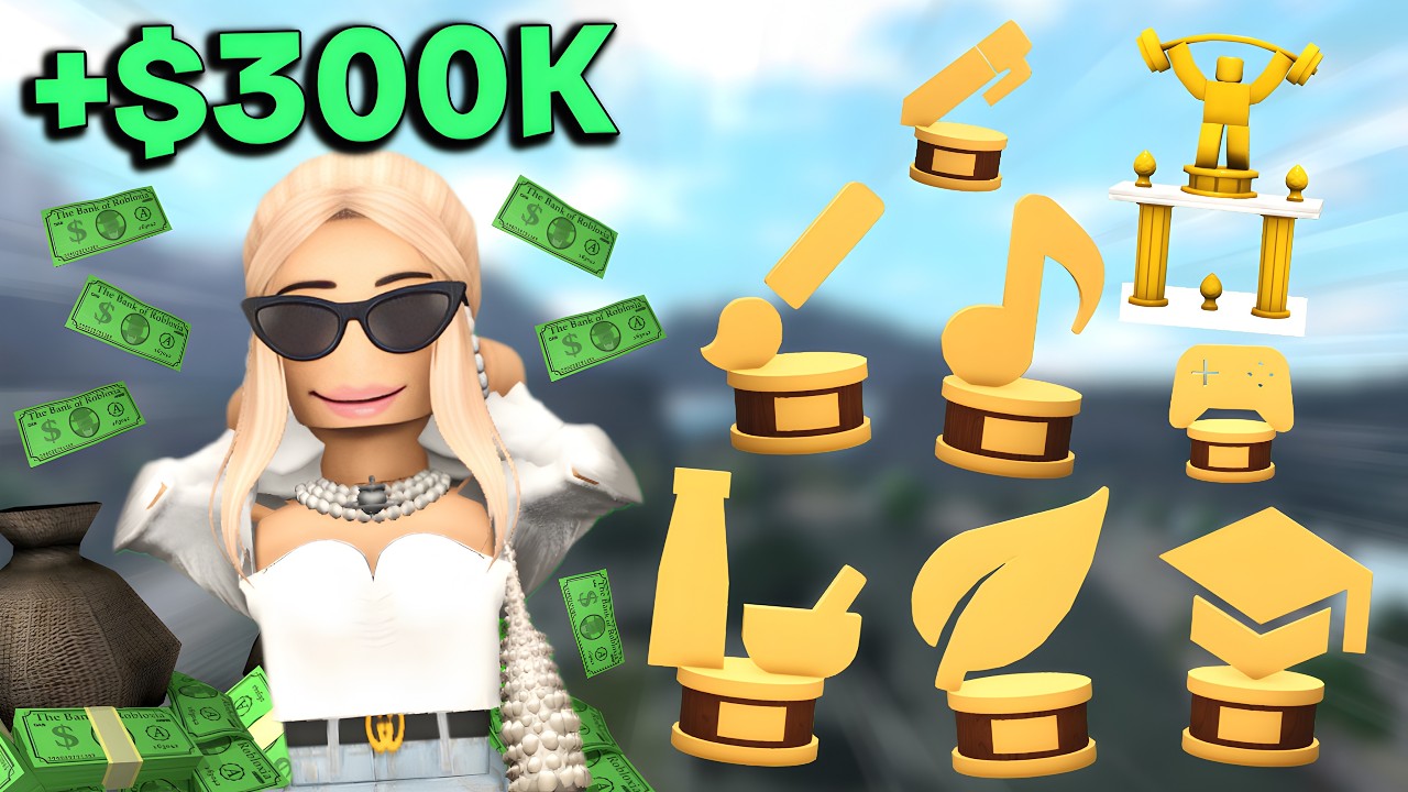 HOW TO MAKE $300K MAXING OUT YOUR SKILLS IN BLOXBURG