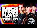 MSI PLAYER TIERLIST ALL ROLES FROM MAJOR REGIONS - CAEDREL