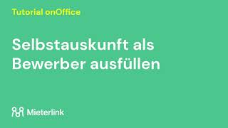 Selbstauskunft als Bewerber ausfüllen