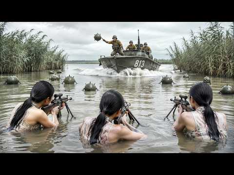 特工電影！女特工在水中放水葫蘆炸彈，日軍艦船一接近瞬間被炸飛！🔥 Kung Fu  Action
