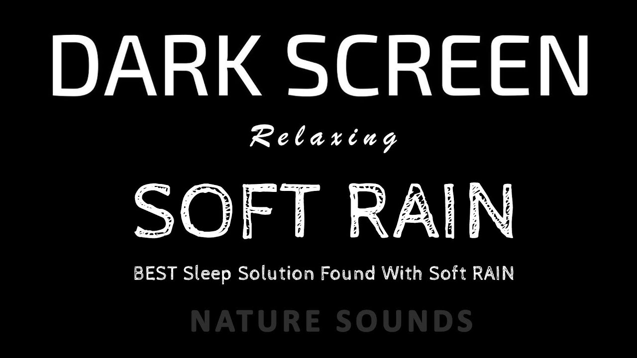 Calm Anxiety & Sleep Fast with Soft Rain Sounds Black Screen | ASMR sounds Dark Screen