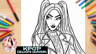 Drawing the New look of Huntrix Mira ✨🔥K-Pop Demon Hunters 2 || rumi golden || Drawing for Beginners
