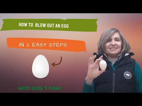 HOW TO BLOW OUT AN EGG in 2 Easy Steps for Easter Crafts using just 1 hole. No blowing required!