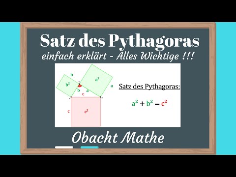 Satz des Pythagoras a² + b² = c² | einfach erklärt | Alles Wichtige was du wissen musst |ObachtMathe