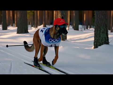 Dog Skis Like a Beast