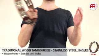 Video thumbnail for Traditional Wood Tambourine - Stainless Steel Jingles - TA2WB by MEINL Percussion Official