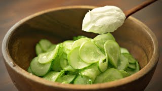 Make this cucumber salad for breakfast every day‼️It keeps your gut and skin healthy. - English Subt