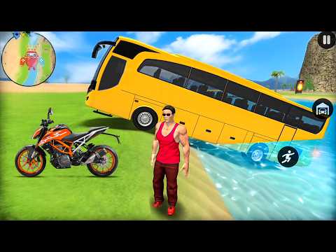 Transport Bus & Motorbike Driving in Open World Game - Go to Town 6 - Android Gameplay