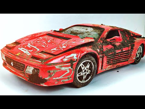 Old Rusty Ferrari Testarossa - Restoration Abandoned Model Car DIY