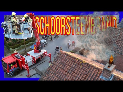 Flinke  schoorsteenbrand - VOLUNTEERS DUTCH FIREFIGHTERS -