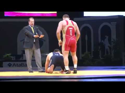 EURO 2012 / 120kg KAYAALP Riza (Turkey) vs BAROEV Khasan (Russia) GOLD MEDAL MATCH