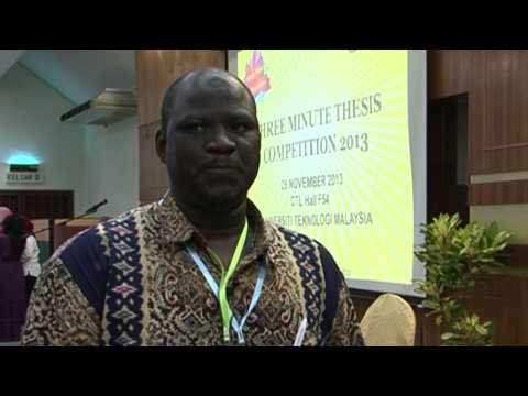 3 Minute Thesis Competition 2013, UTM (Interview - Aliyu Salisu Barau)