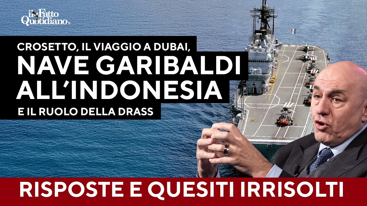 Crosetto, nave Garibaldi all’Indonesia, Drass e il viaggio a Dubai. Risposte e quesiti irrisolti