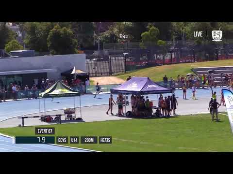 BOYS U14 200M HEAT 1 - 2018 STATE TRACK AND FIELD CHAMPIONSHIPS // LAVicTV