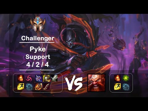 [4K] KR Challenger Support Pyke vs Gragas Ep.1448