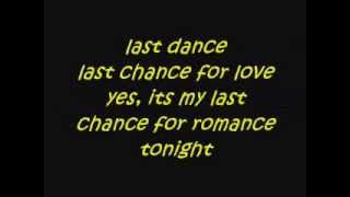 Last Dance by Donna Summer w/Lyrics