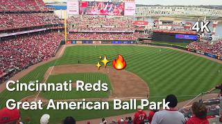 Cincinnati Reds - Great American Ball Park | MLB Stadium Tour Amazing Atmosphere 🔥 [4K 60fps]