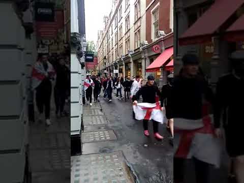 uk fight english football hooligans hunt down scottish people & battered them Euros 2020 in london
