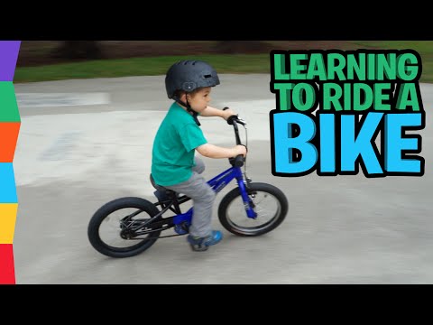 Watch 4 year old ben learn to ride a bike