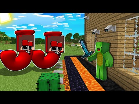 JJ MINECRAFT - JJ Alphabet Lore vs The Most Secure House - Minecraft gameplay by Mikey and JJ (Maizen Parody)
