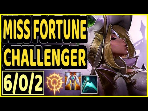 FENIX (MISS FORTUNE) - 6/0/2 KDA BOTTOM ADC CHALLENGER GAMEPLAY - NA