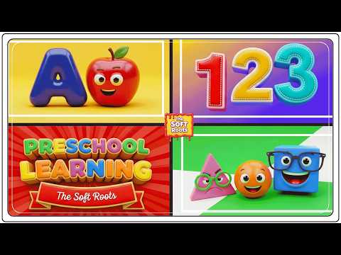 Preschool Learning activities for 3 year olds at home | Learn ABC Phonics Shapes Numbers Colors 🌈