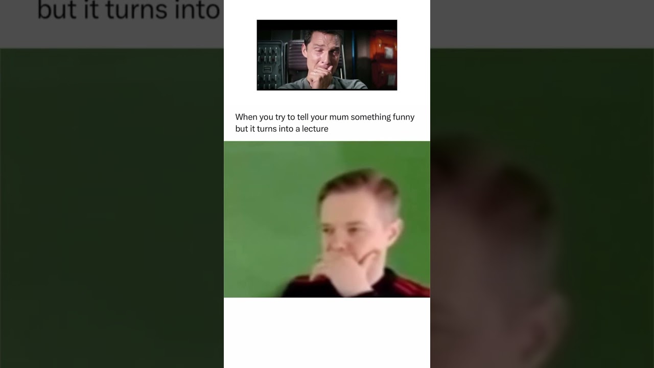 엄마에게 재밌는 농담을 하려고 했는데 강의로 바뀌었을 때