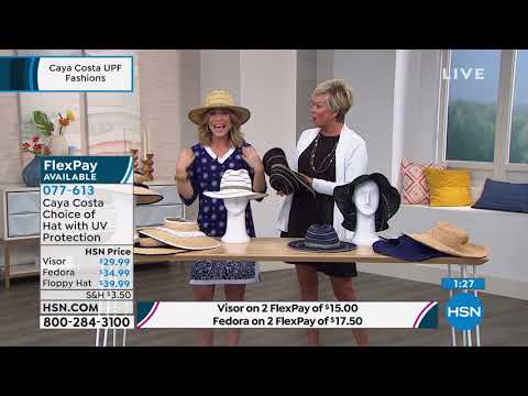 Caya Costa Frayed Edge Roll Up Visor with UV Protection