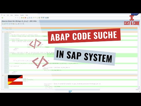 ABAP Quellcode Suche in SAP System [deutsch]