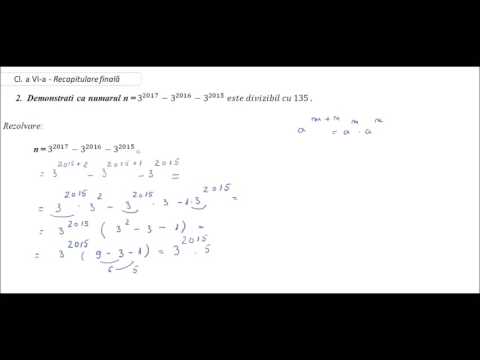Recapitulare finala - cl.  a VI-a - Ex. 2