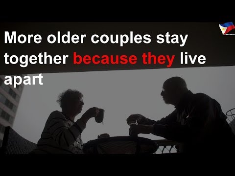 More older couples stay together because they live apart