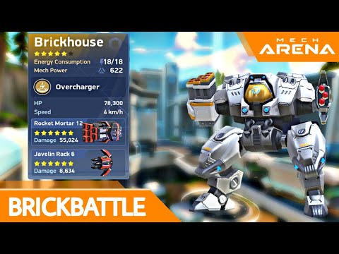 Brickhouse with Rocket Motor 12 and Javelin Rack 6 on Mesa Verde Annex⚡ |Mech Arena: Robot Showdown|