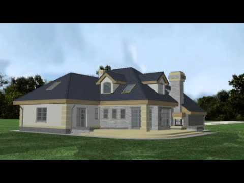 Lawenda B - wizualizacja 3d - projekt domu pracowni Horyzont