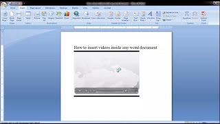 How To Insert Videos Inside Any Microsoft Word Document