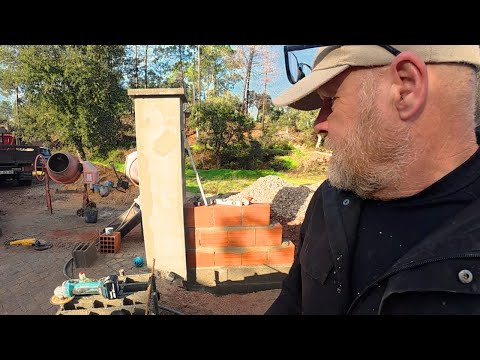 Building The Boundary Wall While Battling The Weather