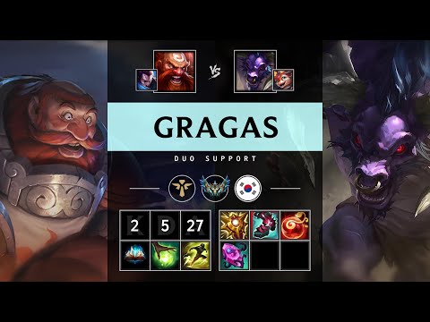 Gragas Support vs Alistar - KR Challenger Patch 25.16
