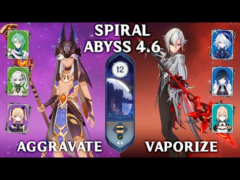Cyno Aggravate & Arlecchino Vaporize. Spiral Abyss 4.6. Genshin Impact 4.6