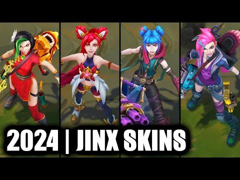 ALL JINX SKINS SPOTLIGHT 2024 - Arcane Fractured Jinx Newest Skin | League of Legends