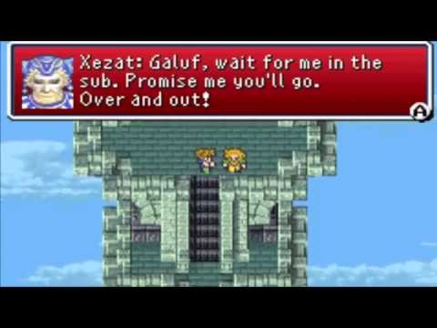 Final Fantasy 5 Advance (GBA) Part 33 The Destruction of the Barrier Tower and Xezat's Sacrifice