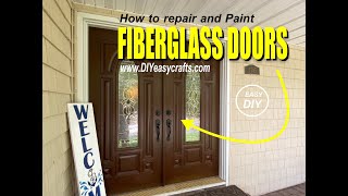 Front Door Makeover: Easy Fiberglass Door Repair and Paint Tutorial