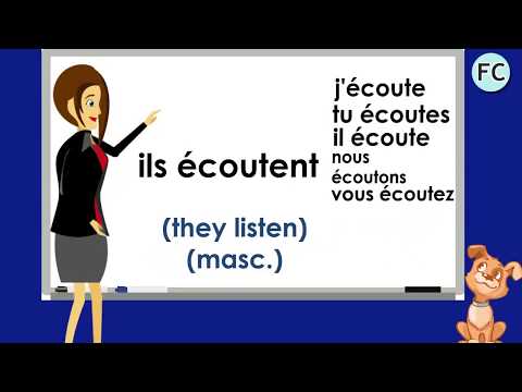 Le Verbe Écouter au Présent - To Listen Present Tense - French Conjugation
