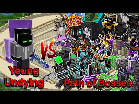 Minecraft |Mobs Battle| Young Undying (Ruler of The End)VS Path of Bosses