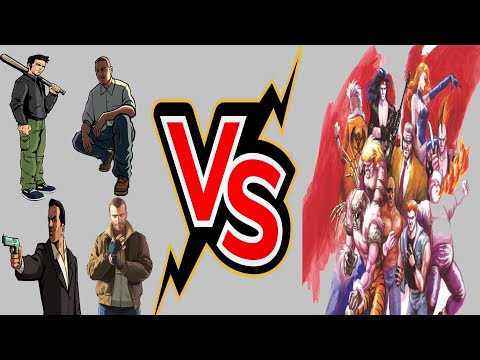 MUGEN Battle Request - Claude Speed, Carl Johnson, Toni Cipriani & Niko Bellic VS Streets Of Rage 2